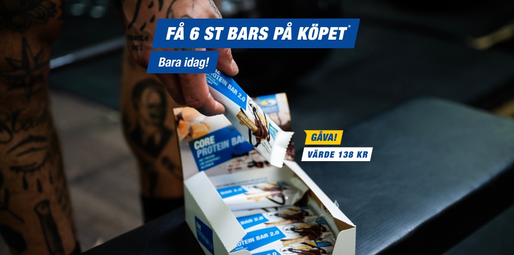 Bara idag! F� 6 st proteinbars vid k�p av varum�rket Svenskt Kosttillskott