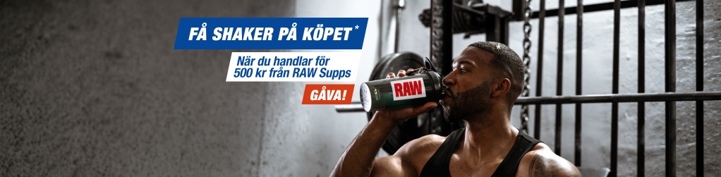 Handla RAW Supps f�r 500 kr och f� shaker p� k�pet