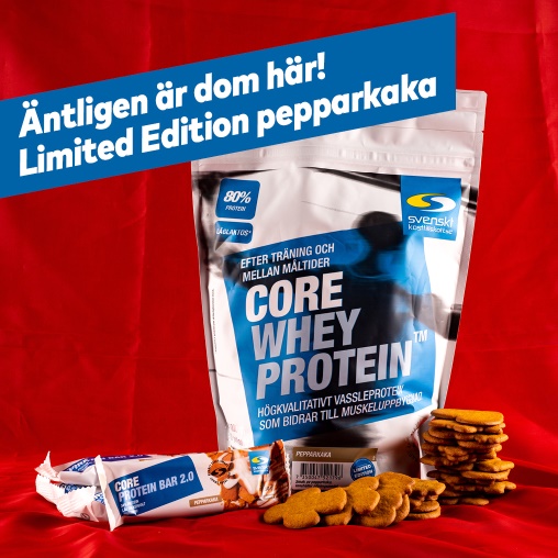 Core whey + protein bar 2.0 pepparkaka