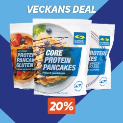 Veckans deal: 20% rabatt p alla vra Core Protein Pancakes